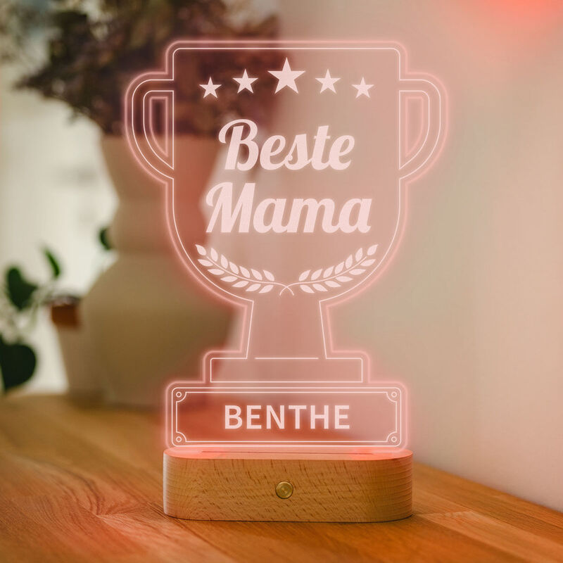 Gepersonaliseerde LED-lamp beker met tekst