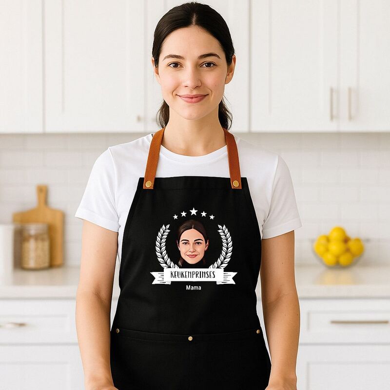 Gepersonaliseerd schort BBQ koning met foto