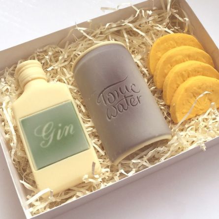 Gin Tonic set van chocolade