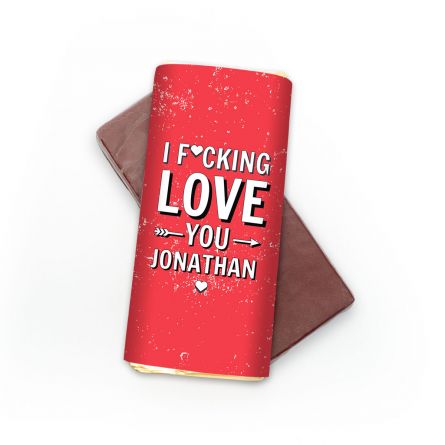Personaliseerbare chocolade – I f*cking love you