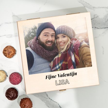 Pralinedoos met foto en tekst