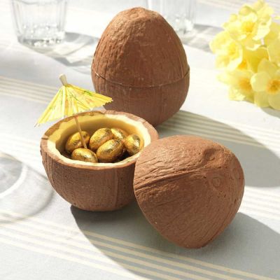Cadeau voor kinderen - Chocolade kokosnoot met mini chocolade eieren