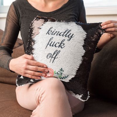 Bestsellers - Personaliseerbaar glitter kussensloop in zwart