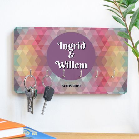 Personaliseerbaar sleutelbord met gekleurde achtergrond