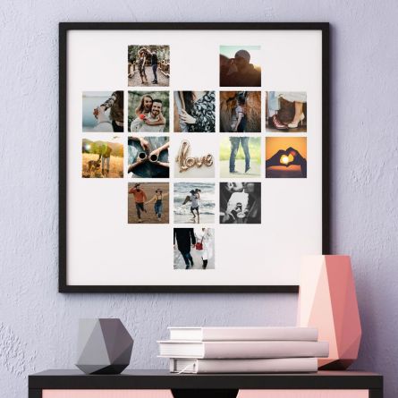 Personaliseerbare poster met foto hartje