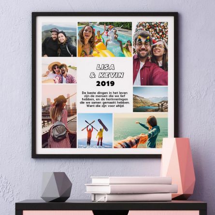 Poster met 8 foto’s en tekst
