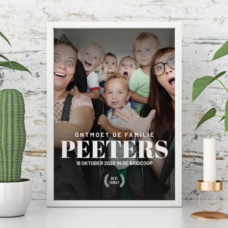 Personaliseerbare poster in filmposter stijl