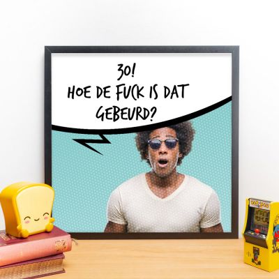 Personaliseerbare poster met foto en tekstballon Personaliseerbare poster met foto en tekstballon