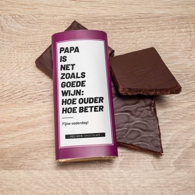Personaliseerbare rode wijn chocolade Personaliseerbare rode wijn chocolade