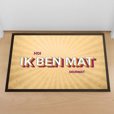 Personaliseerbare deurmat in 80s look Personaliseerbare deurmat in 80s look
